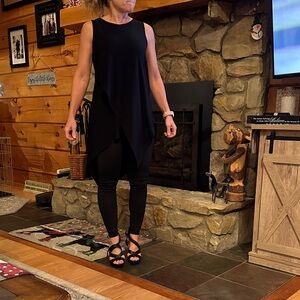 Joseph Ribkoff Chic Black Asymmetrical Dress